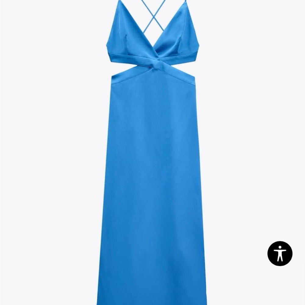 SATIN DRESS WITH CUT-OUT DETAIL - Picture 9 of 10